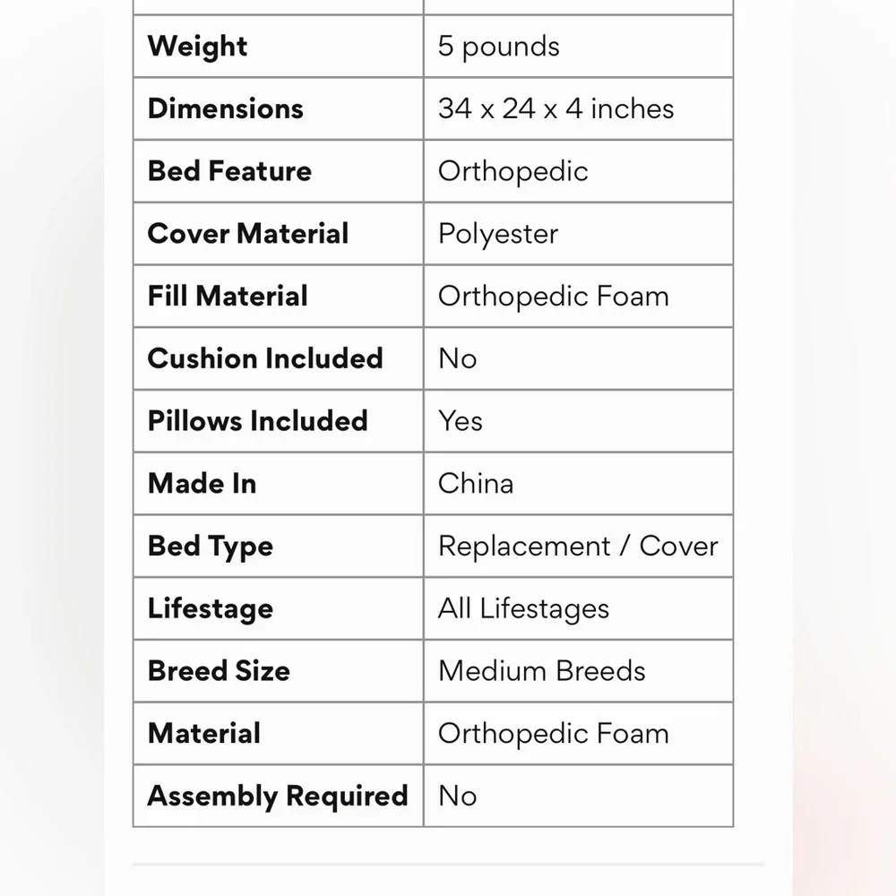Allisandro Orthopedic Dog Bed in Beige